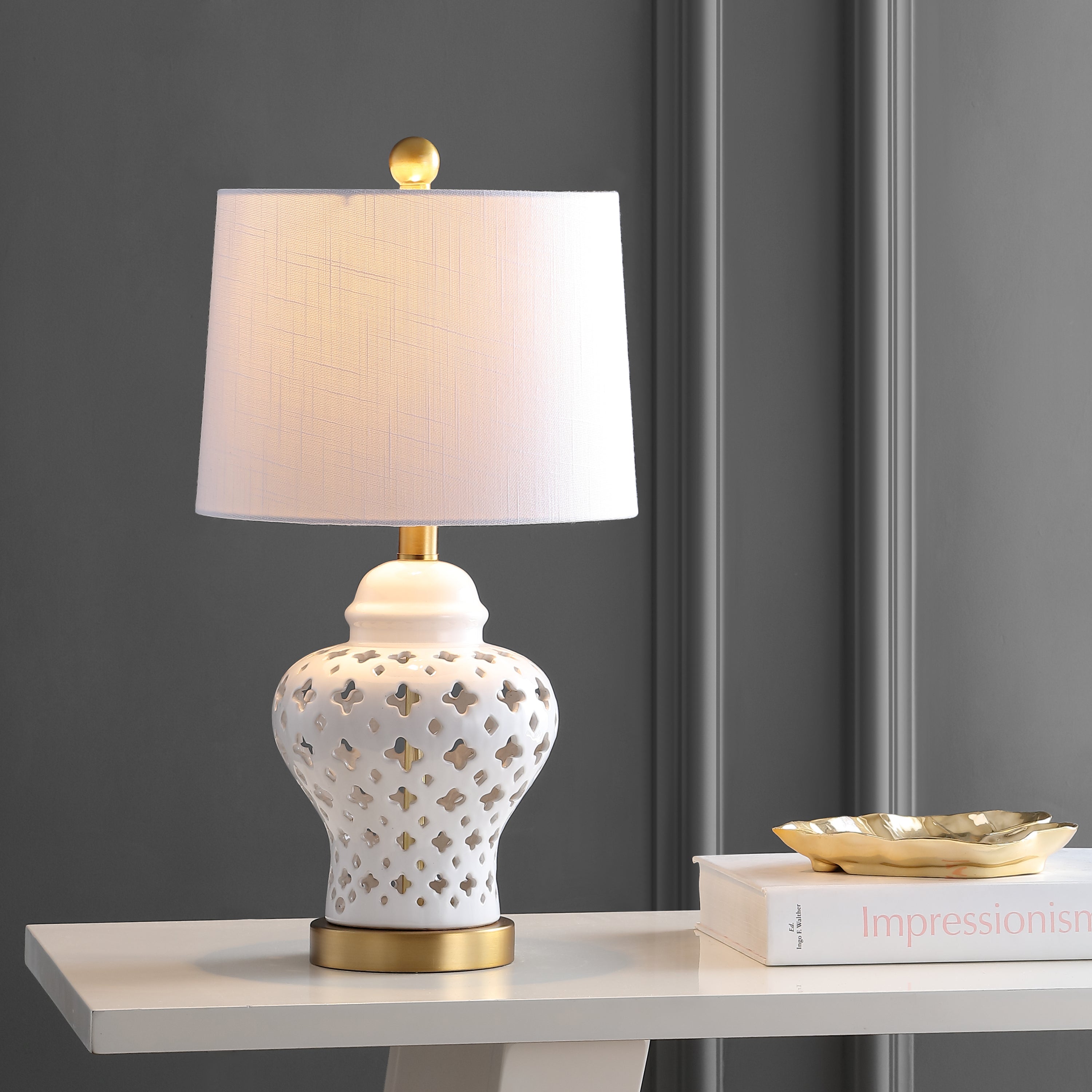 Pierced porcelain hot sale table lamps