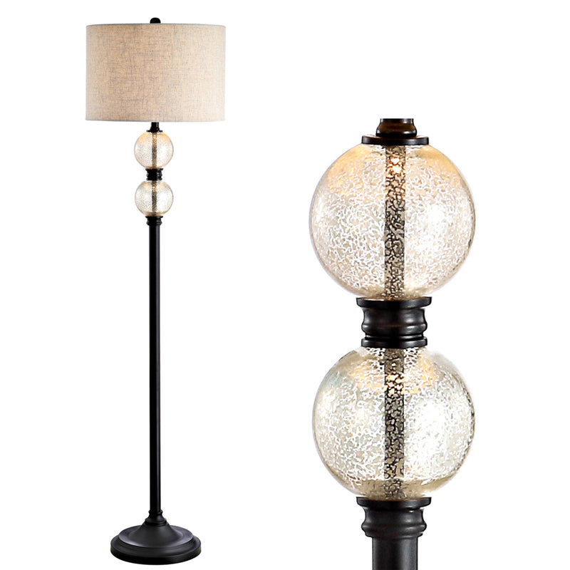 Jonathan Y January 60" Glass/Metal LED Floor Lamp