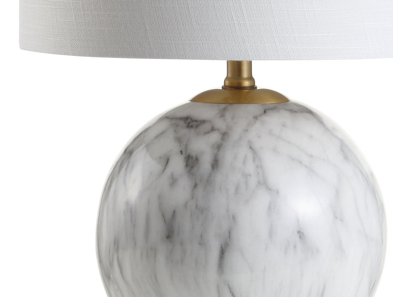 Jonathan Y Luna 21.5" Faux Marble Resin LED Table Lamp