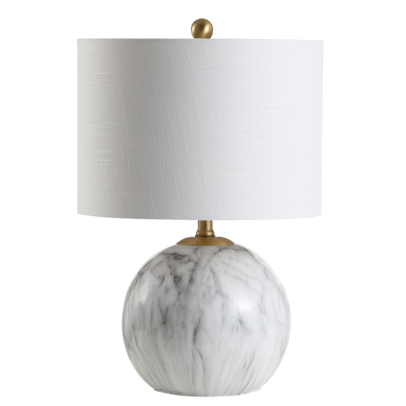 Jonathan Y Luna 21.5" Faux Marble Resin LED Table Lamp