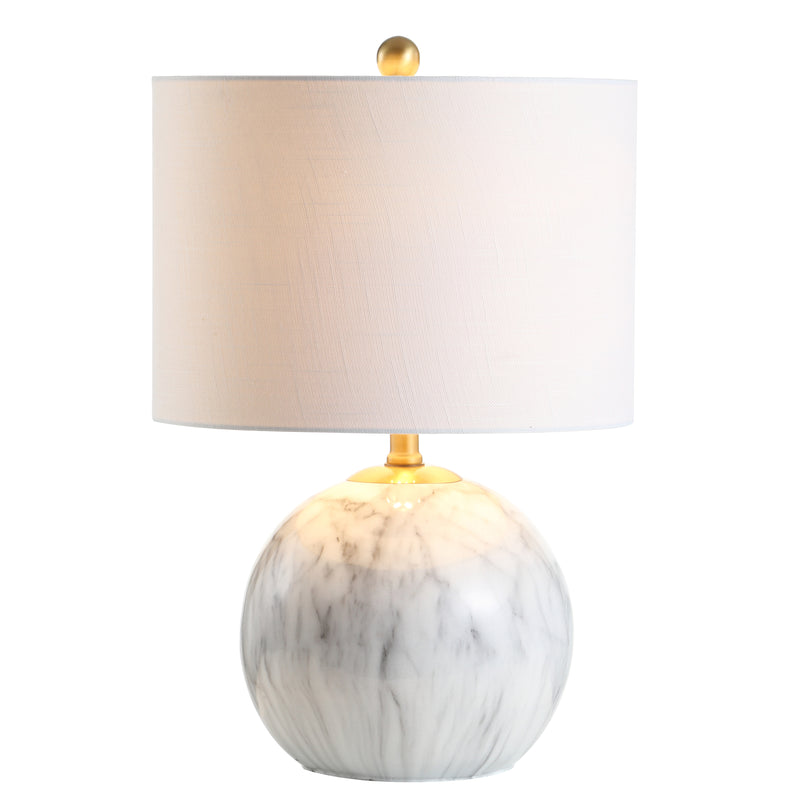 Jonathan Y Luna 21.5" Faux Marble Resin LED Table Lamp