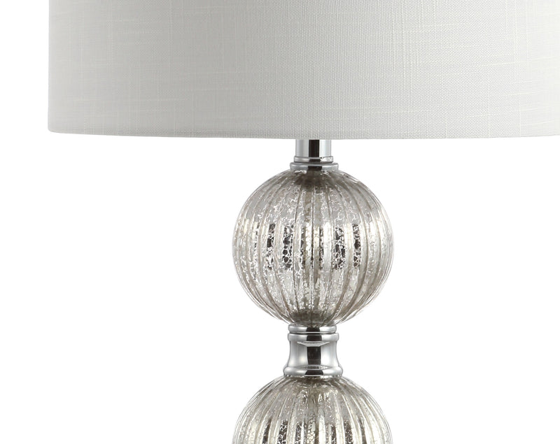 Jonathan Y Rita 30.5" Silvered Orbs Glass/Metal LED Table Lamp