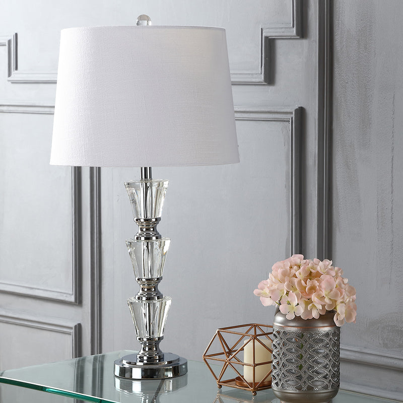 Jonathan Y Layla 27" Crystal LED Table Lamp