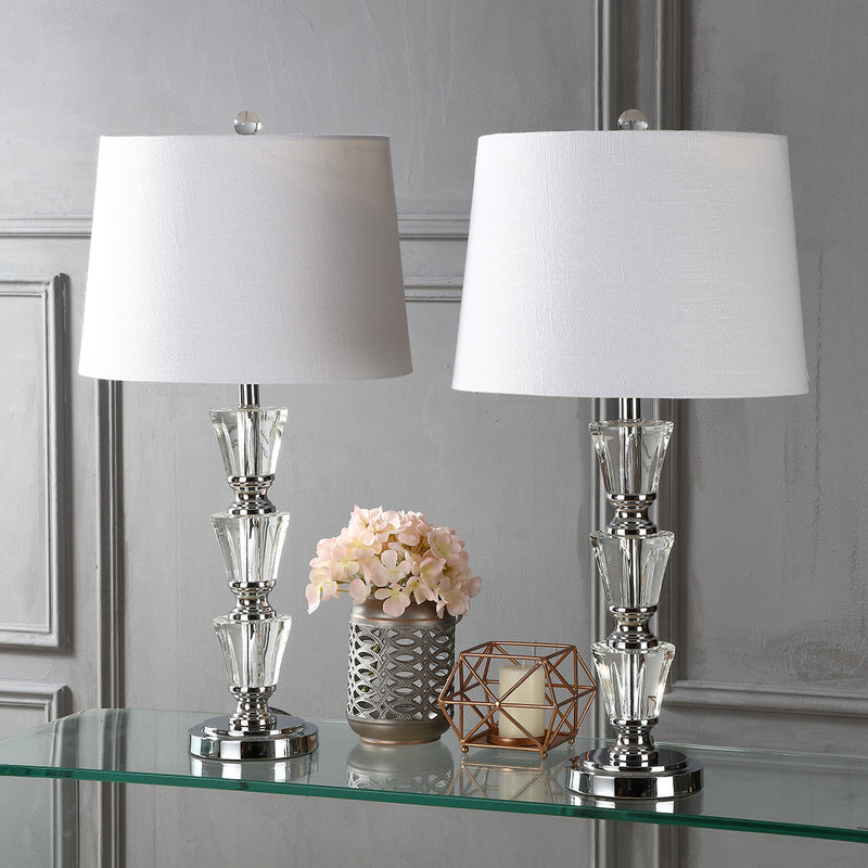 Jonathan Y Layla 27" Crystal LED Table Lamp