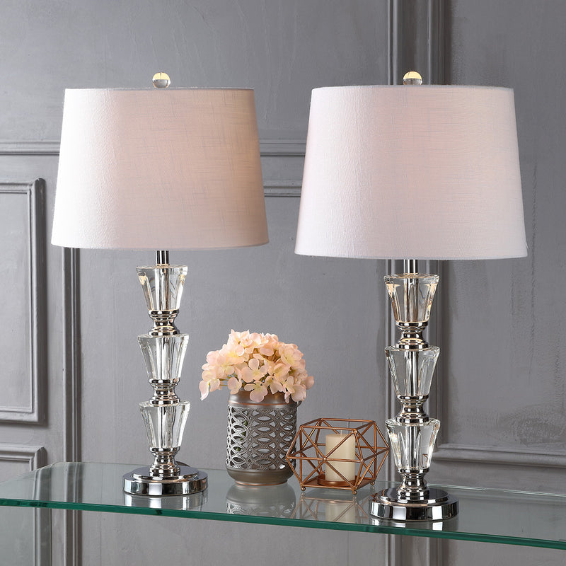 Jonathan Y Layla 27" Crystal LED Table Lamp