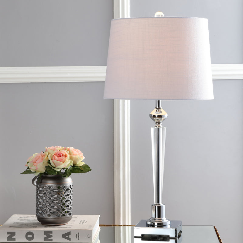 Jonathan Y Foster 28.25" Crystal LED Table Lamp