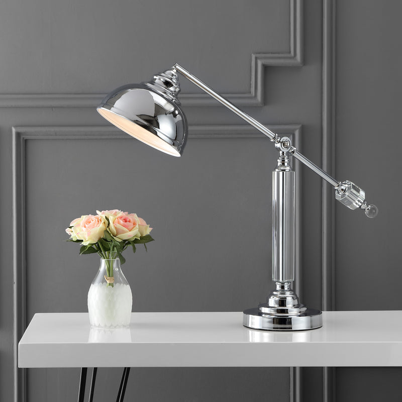 Jonathan Y Giselle 22" Metal and Crystal LED Task Lamp