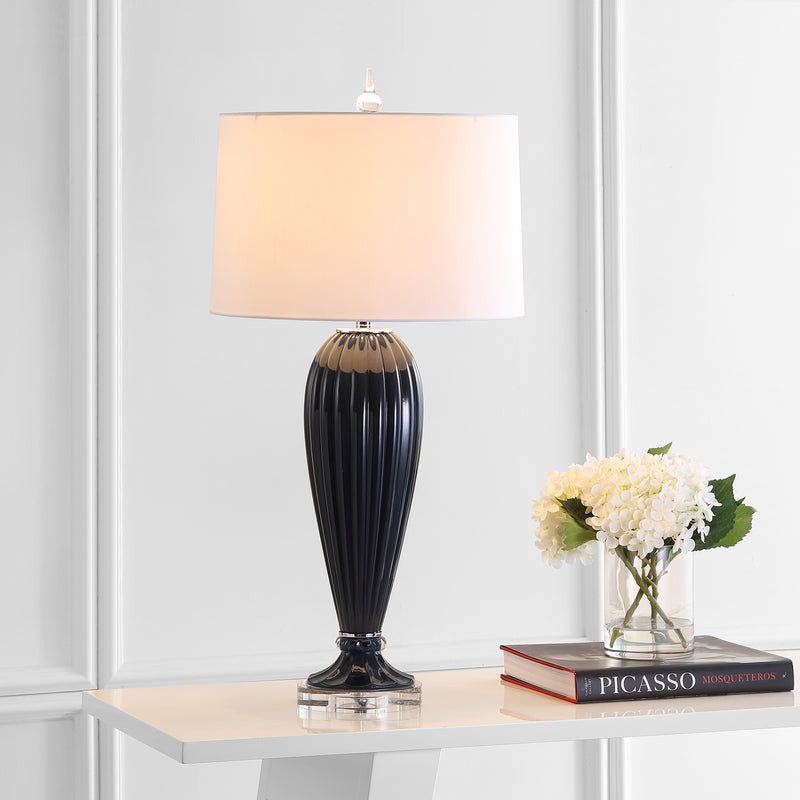 Jonathan Y Delphine 32.5" Glass/Crystal LED Table Lamp