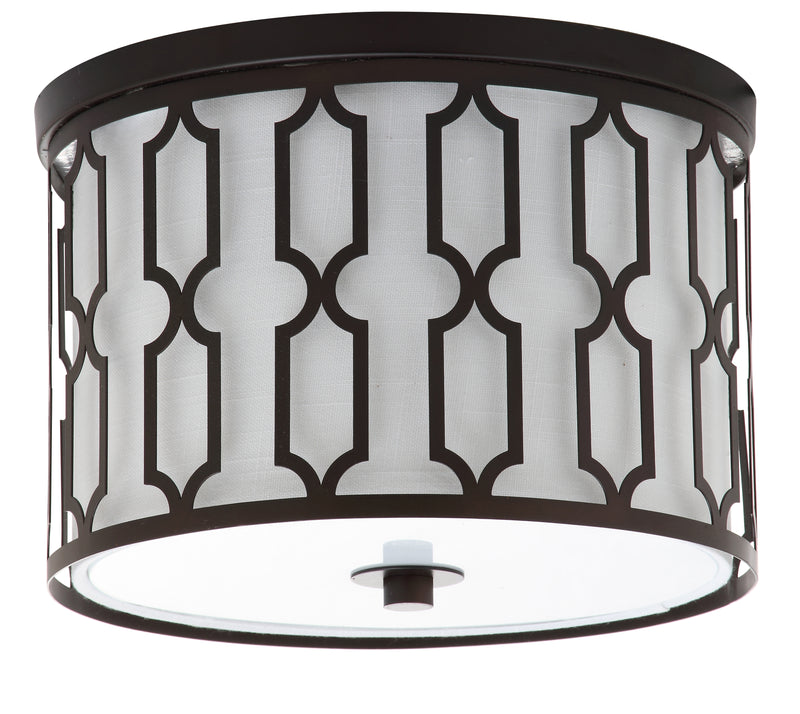 Jonathan Y Link 2-Light 12.75" Metal LED Flush Mount