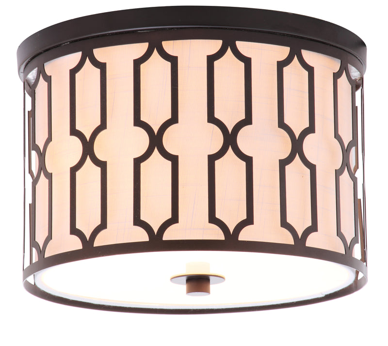 Jonathan Y Link 2-Light 12.75" Metal LED Flush Mount