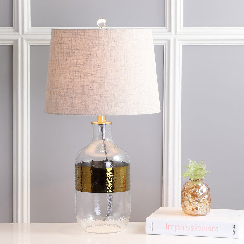 Jonathan Y Stevens 25.5" Glass LED Table Lamp