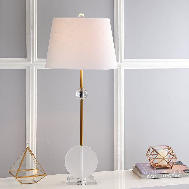 Jonathan Y Spencer 34" Crystal/Metal LED Table Lamp