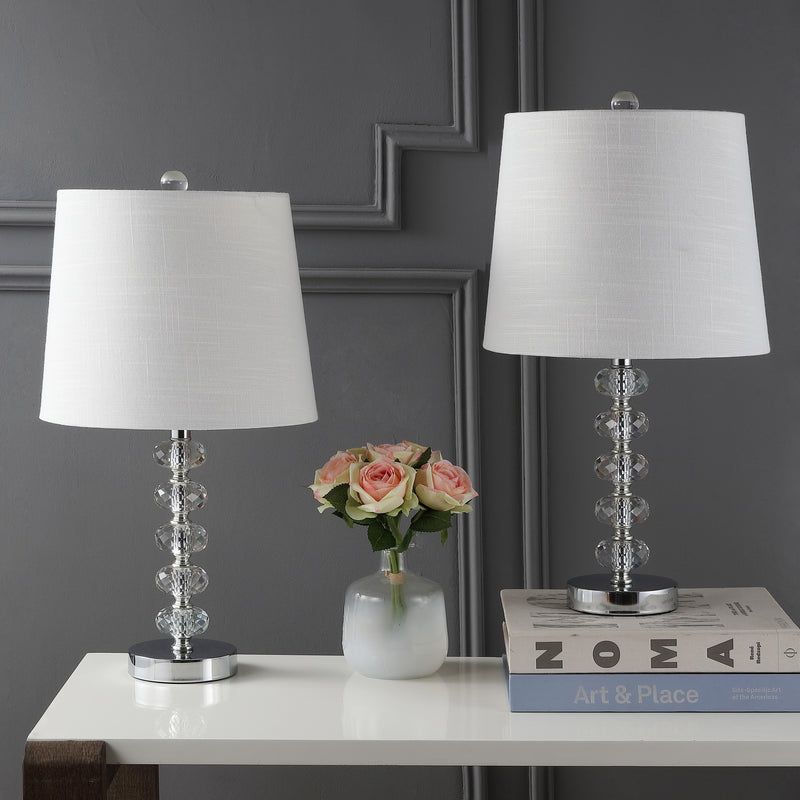 Jonathan Y Kevin 22" Glass/Metal LED Table Lamp