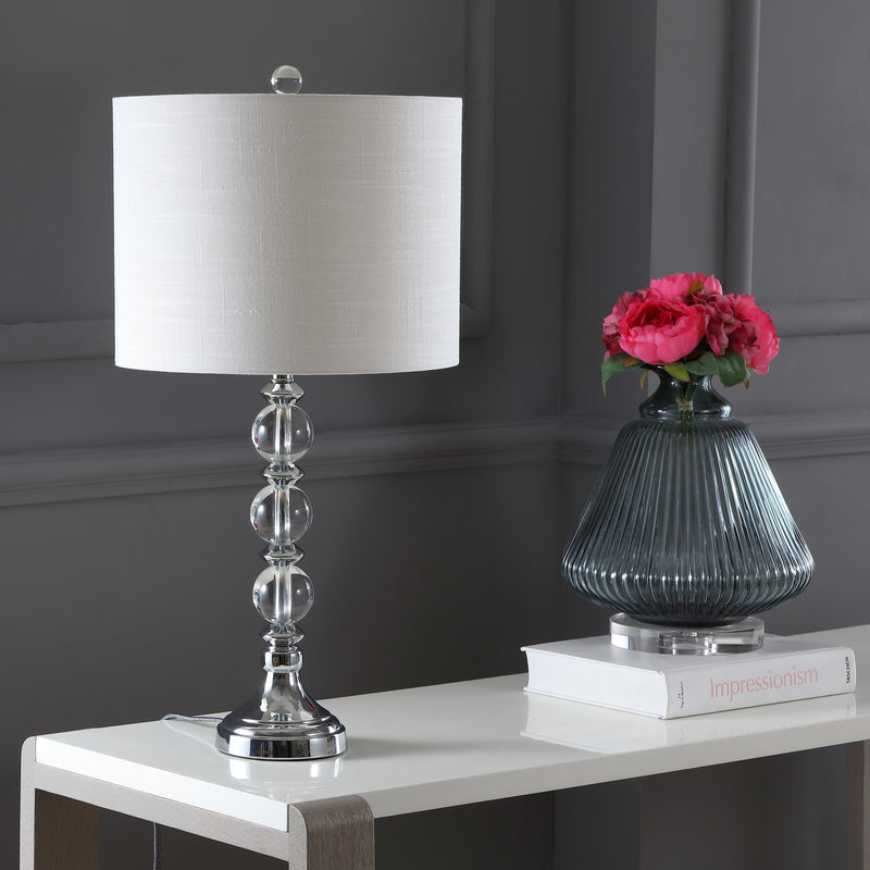 Jonathan Y Paul 26" Crystal/Metal LED Table Lamp