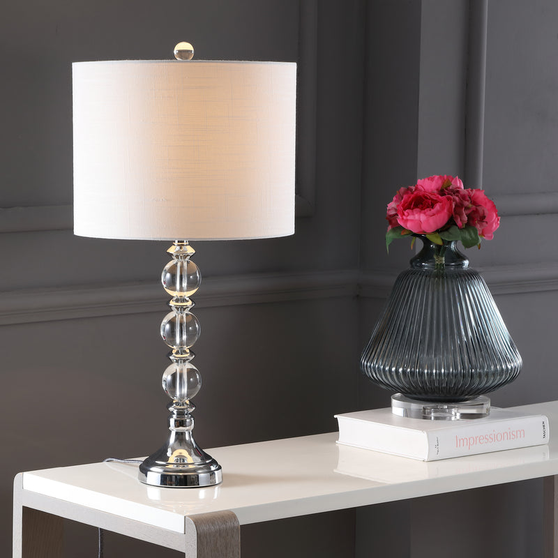 Jonathan Y Paul 26" Crystal/Metal LED Table Lamp