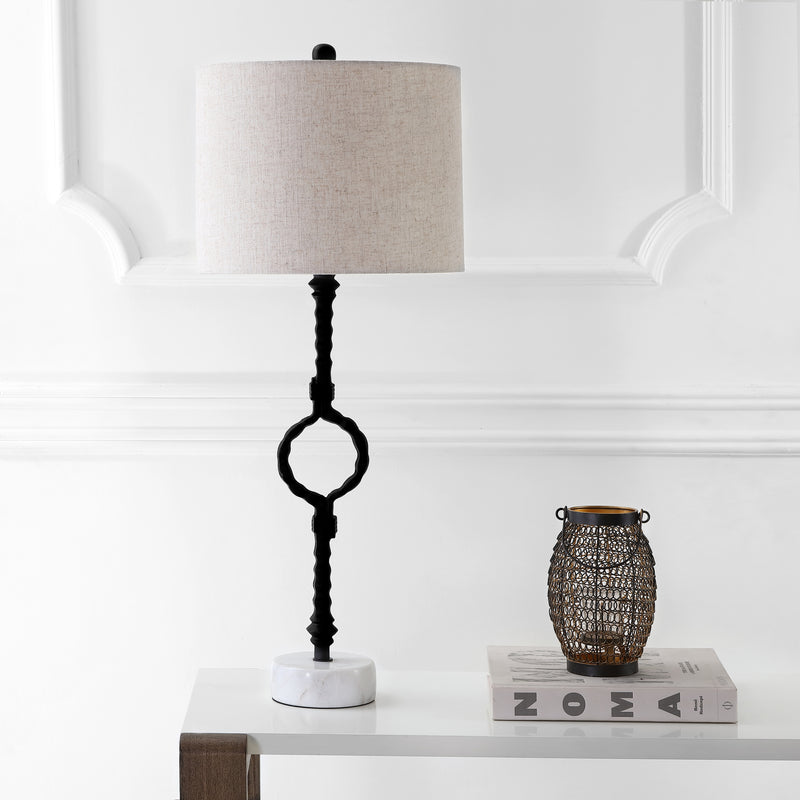 Jonathan Y Mercer 32.5" Metal/Marble LED Table Lamp