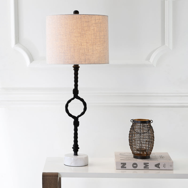 Jonathan Y Mercer 32.5" Metal/Marble LED Table Lamp