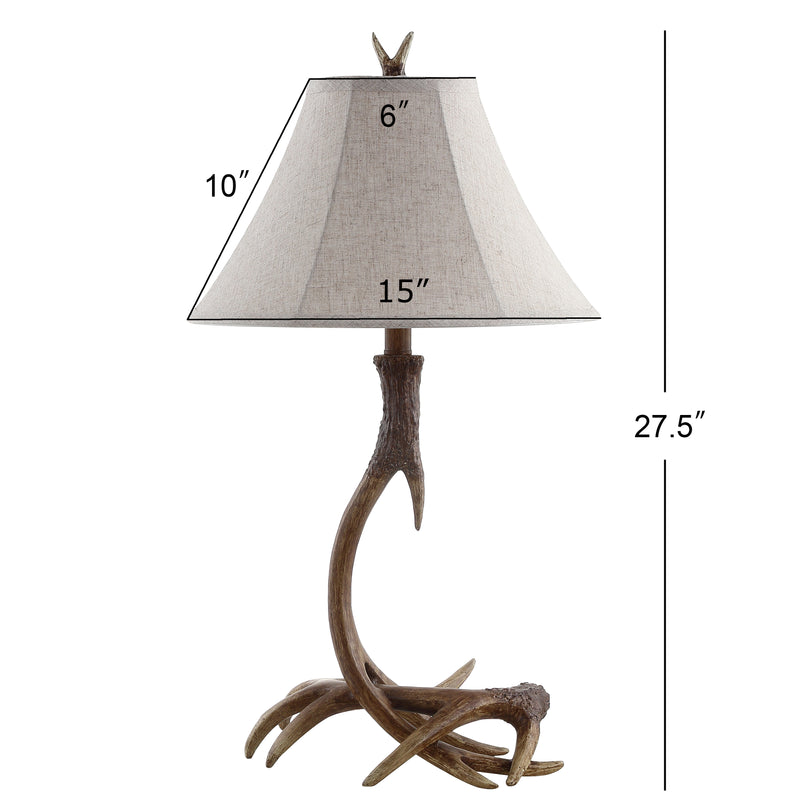 Jonathan Y Antler 27.5" Rustic Resin LED Table Lamp