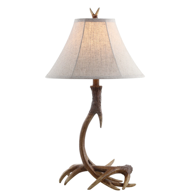 Jonathan Y Antler 27.5" Rustic Resin LED Table Lamp