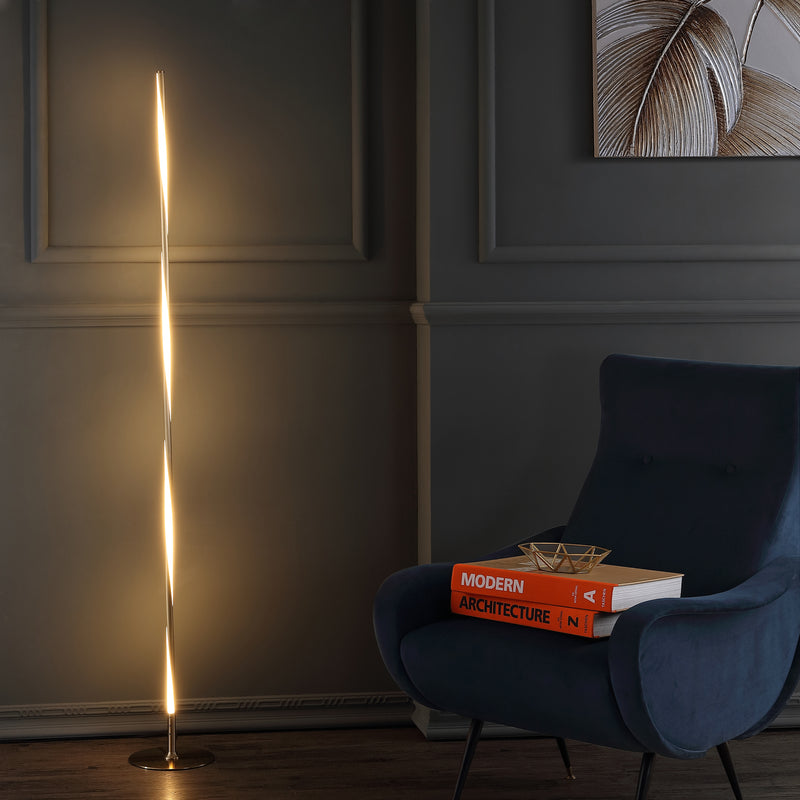 Jonathan Y Pilar 63.75" LED Integrated Floor Lamp