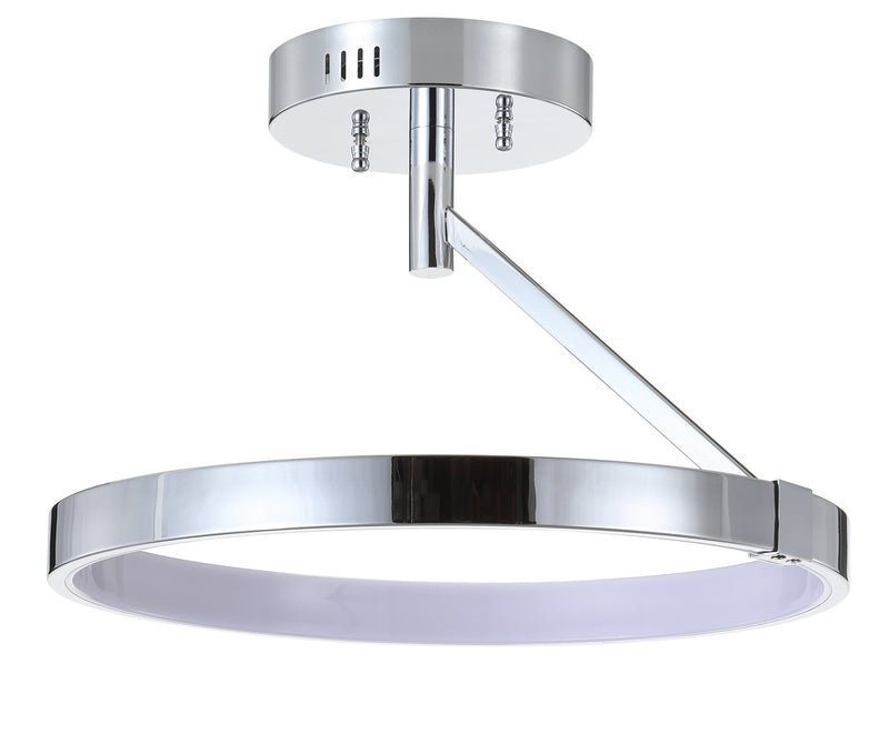 Jonathan Y Owen 17.5" Dimmable Integrated LED Metal Semi-Flush Mount