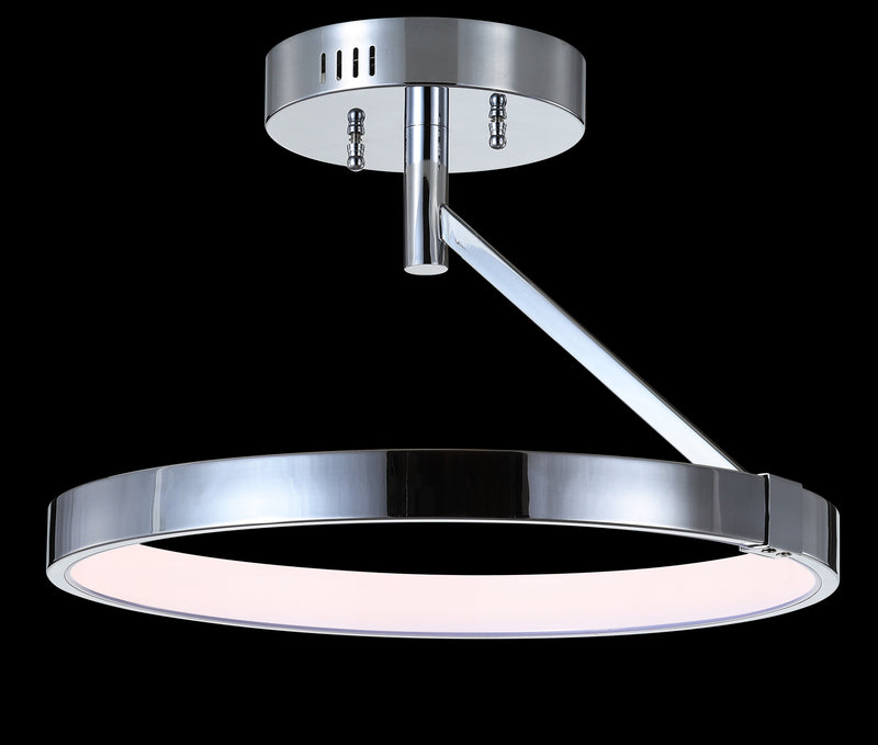 Jonathan Y Owen 17.5" Dimmable Integrated LED Metal Semi-Flush Mount