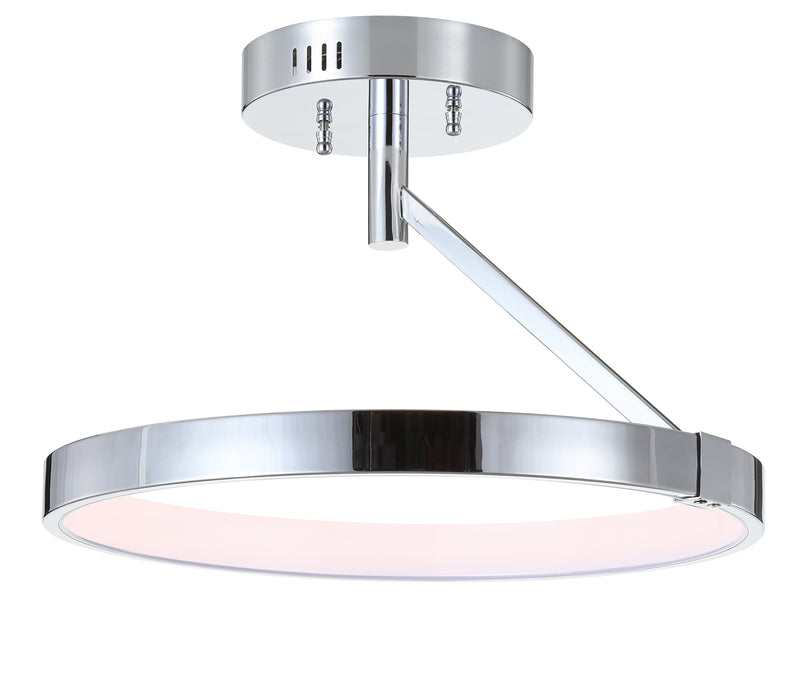 Jonathan Y Owen 17.5" Dimmable Integrated LED Metal Semi-Flush Mount