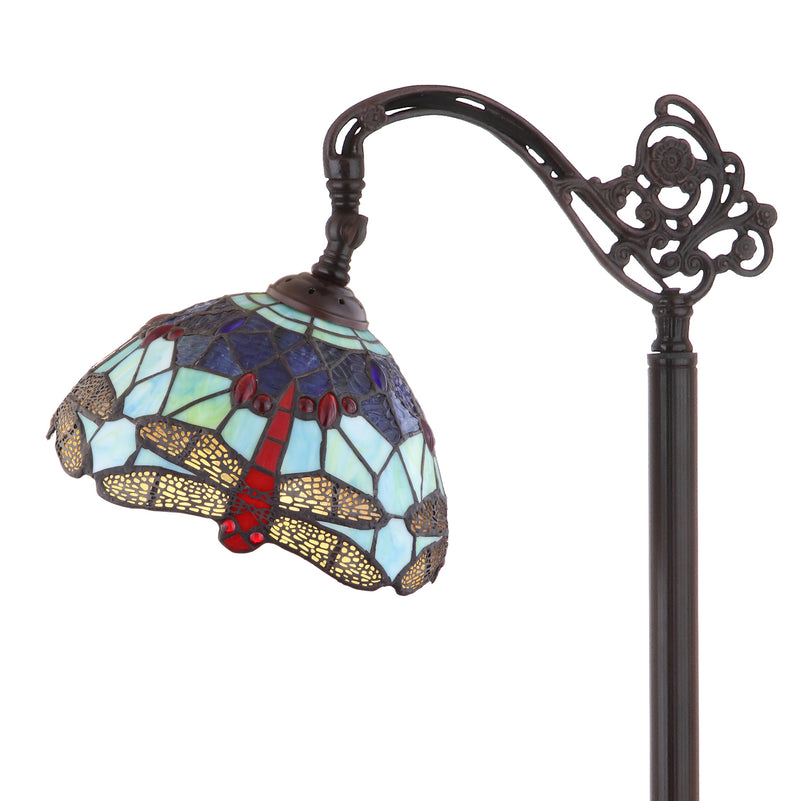 Jonathan Y Dragonfly Tiffany-Style 60" Arched LED Floor Lamp