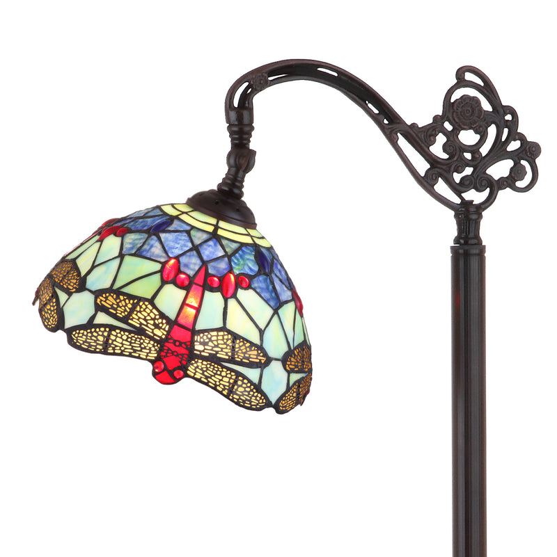 Jonathan Y Dragonfly Tiffany-Style 60" Arched LED Floor Lamp