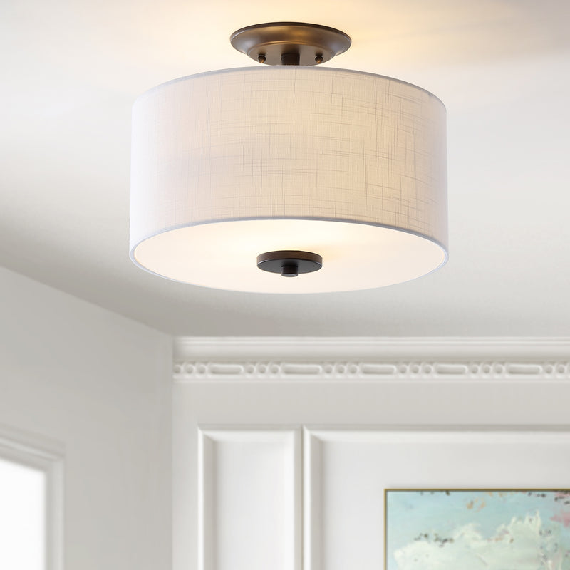 Jonathan Y Marc 15" Metal LED Semi-Flush Mount