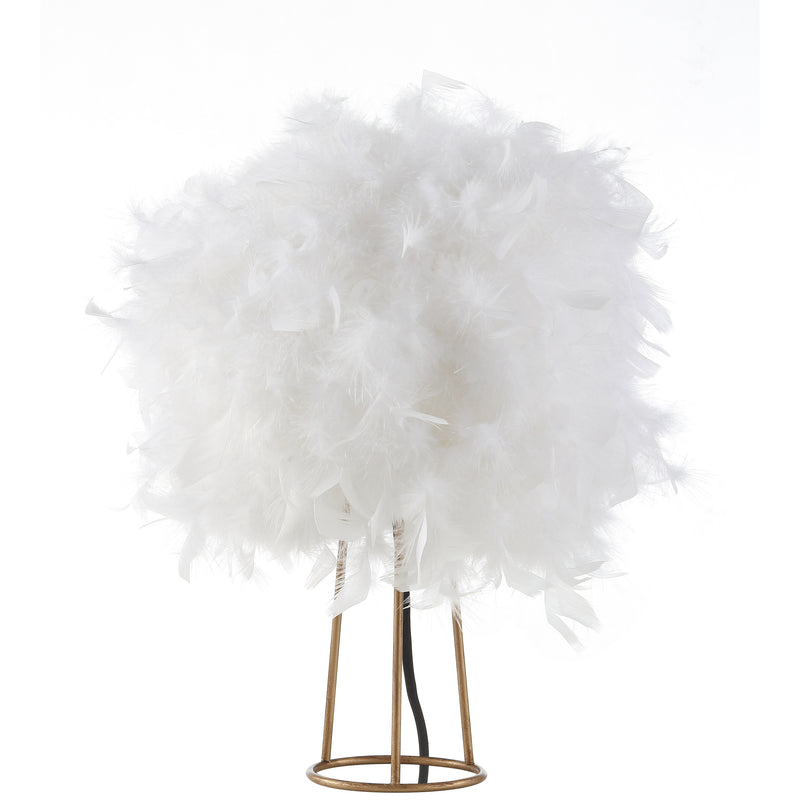 Jonathan Y Stork 16" Feather Metal LED Table Lamp