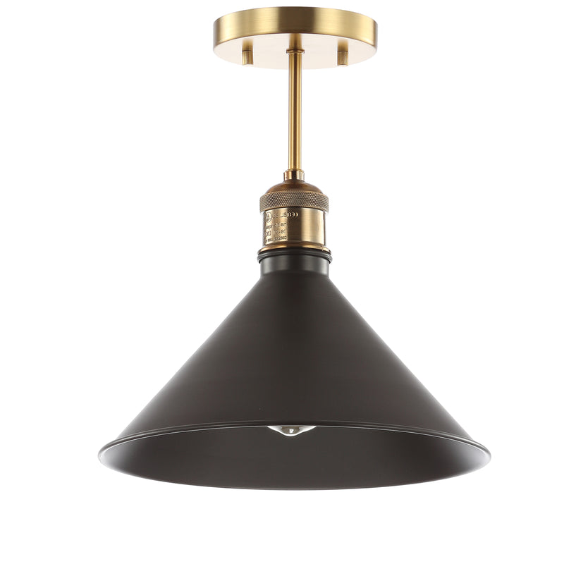 Jonathan Y Nick 11" Metal LED Semi-Flush Mount