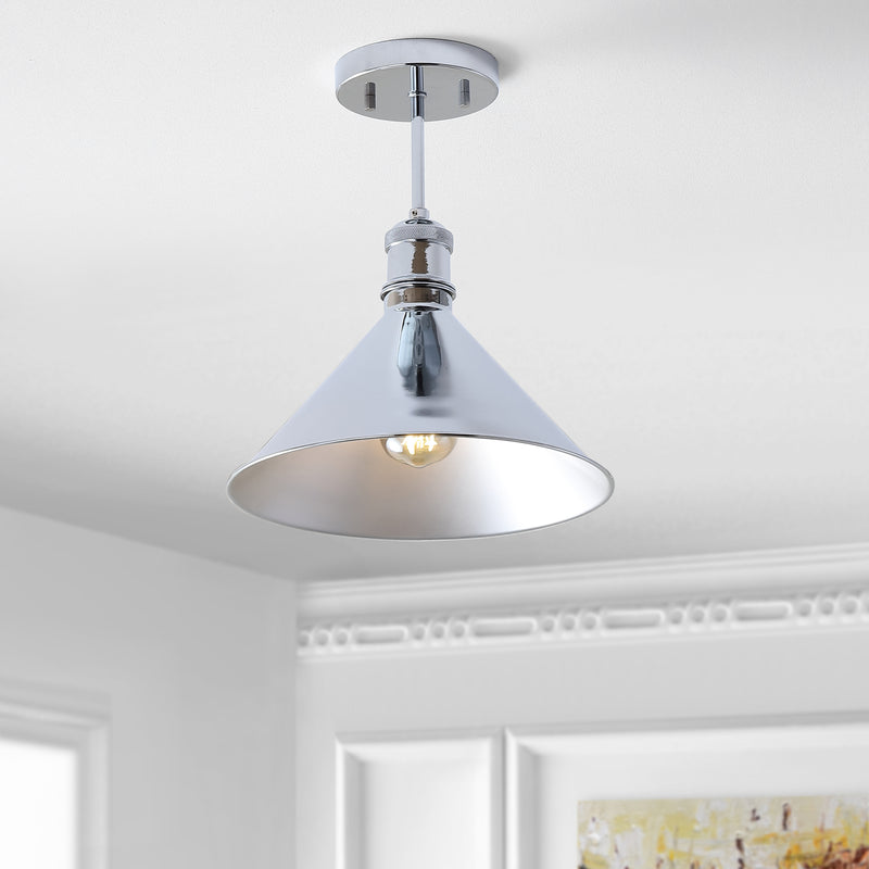 Jonathan Y Nick 11" Metal LED Semi-Flush Mount